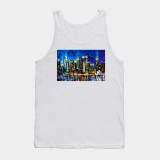 Manhattan at Night. Skyscrapers and Lights Tank Top